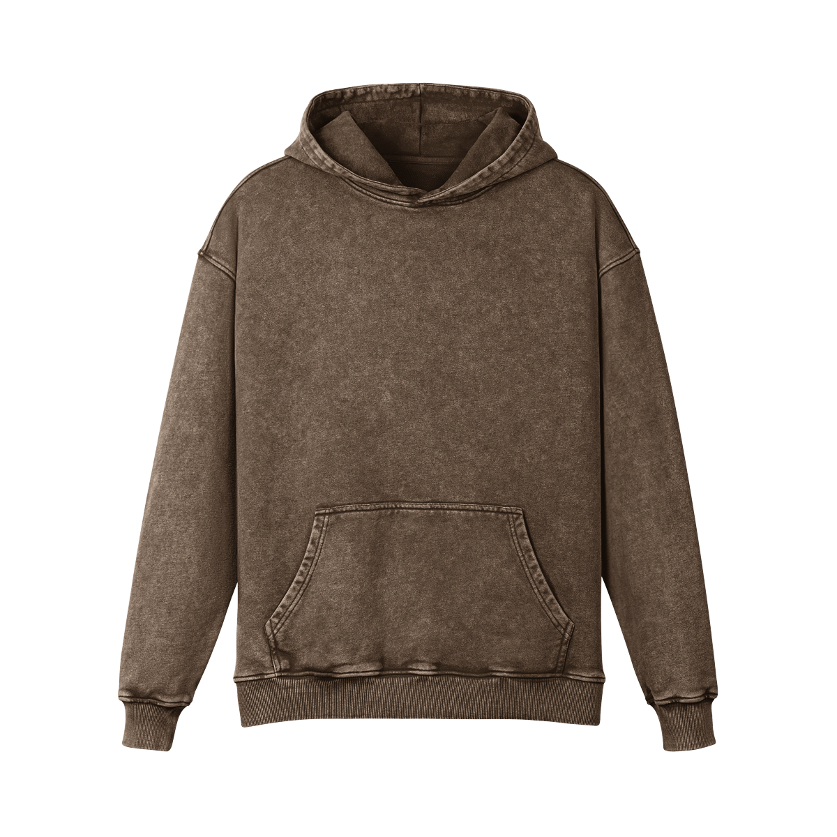 Thick heavyweight hoodie brown with oversized design