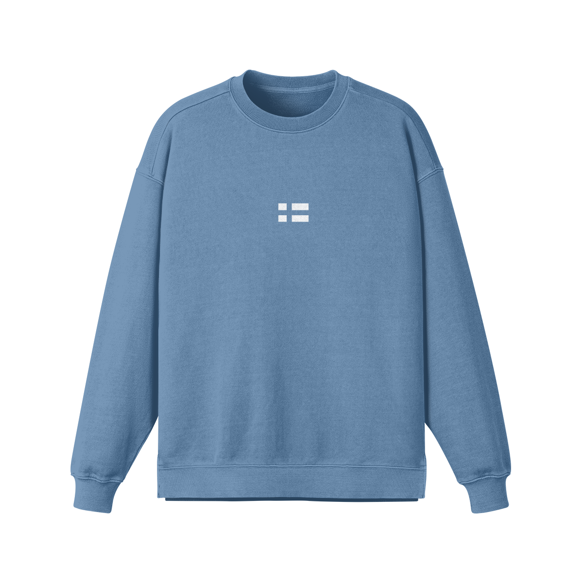 Fleece-lined sweatshirt crewneck finnish blue oversized heavyweight