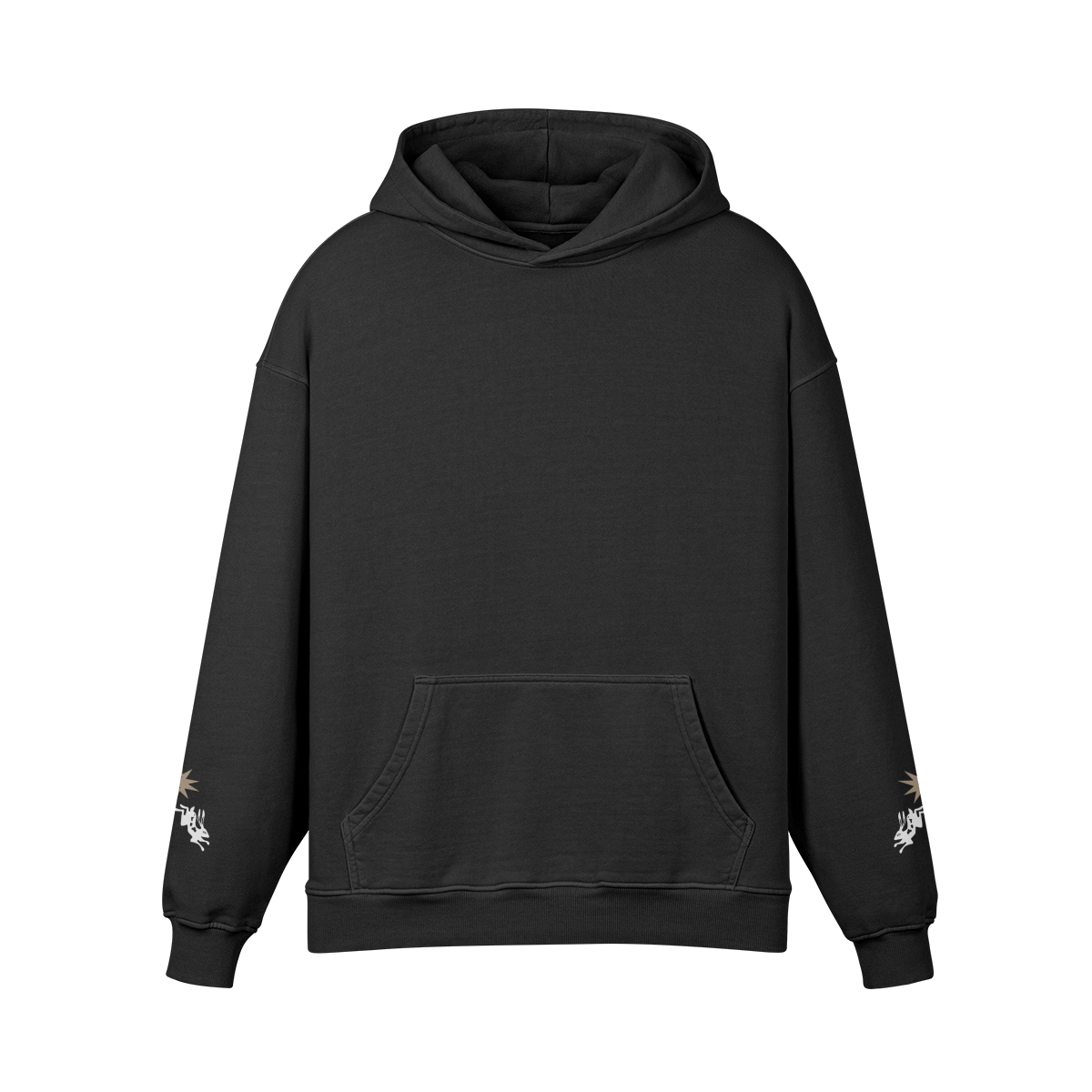 design on sleeve super heavyweight hoodie sweatshirt