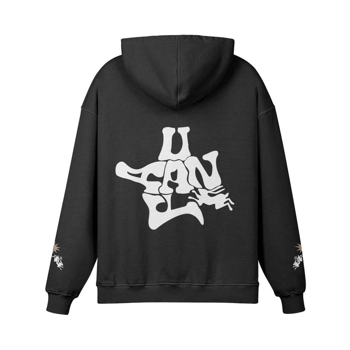 design on sleeve super heavyweight hoodie sweatshirt