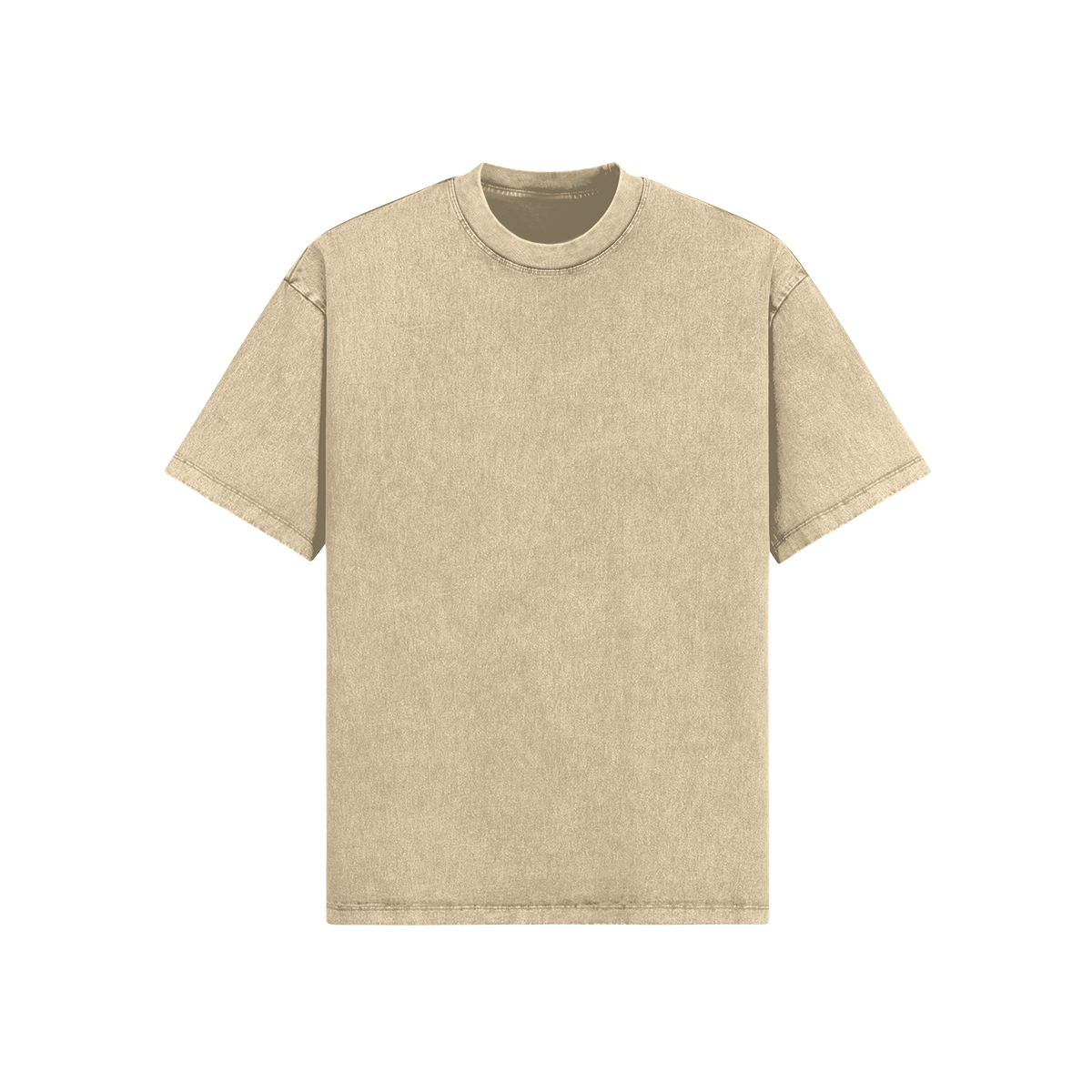 Quality heavy weight oversized tee in the color sand with hare on back born to roam fauna on neck unisex