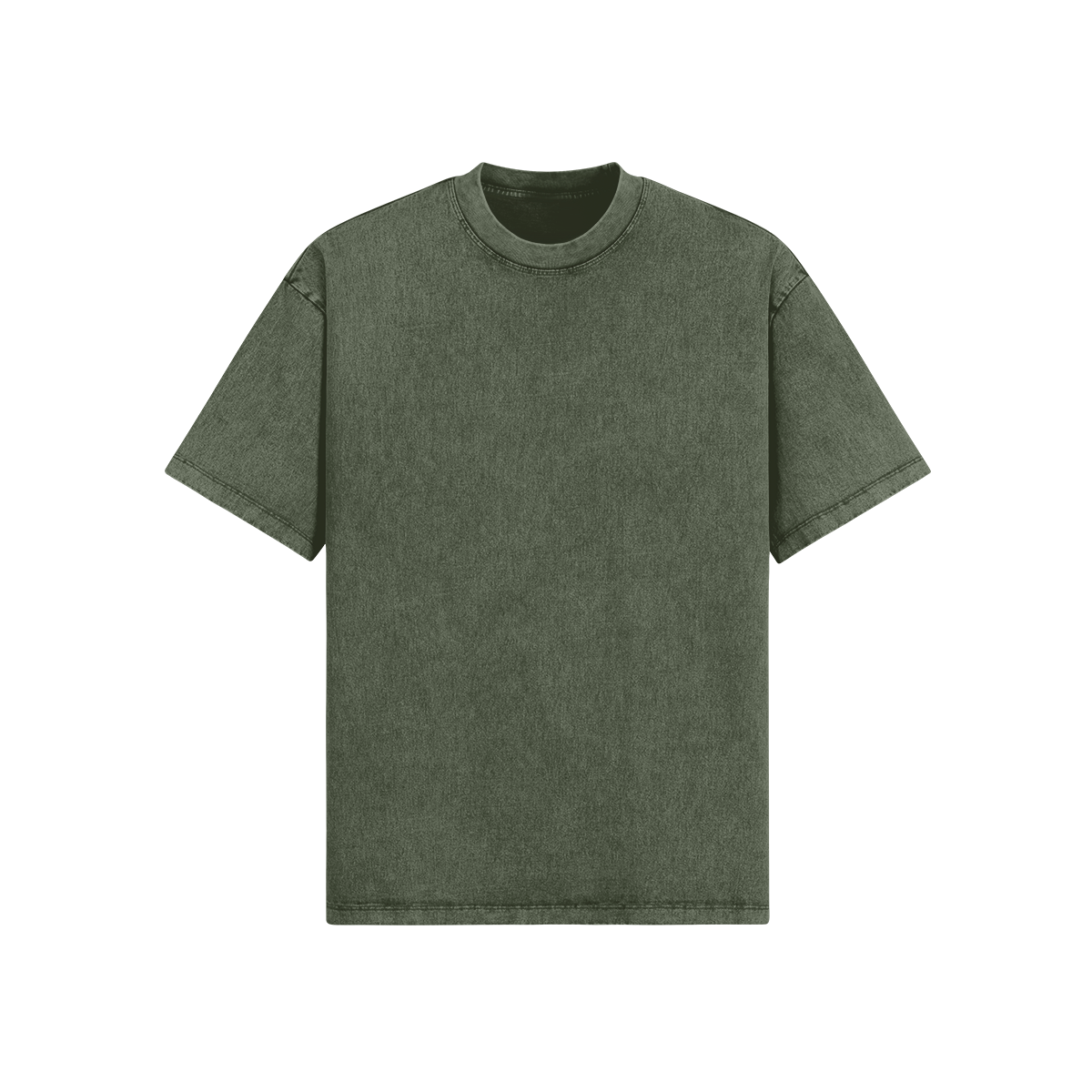 Quality heavy weight oversized tee in the color Forest with hare on back born to roam fauna on neck unisex